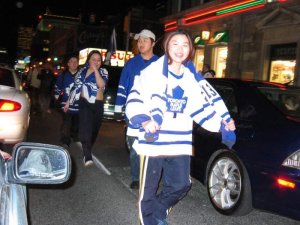 Downtown Toronto after Leafs won the Quarter Finals 56.JPG